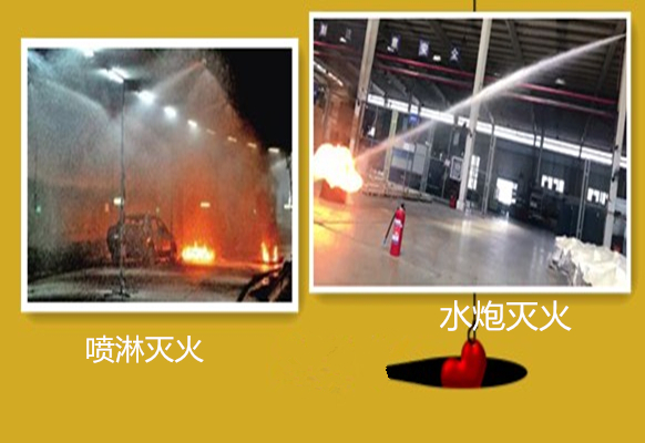 大空間智能噴頭和水炮工作 大空間智能噴頭和水炮工作